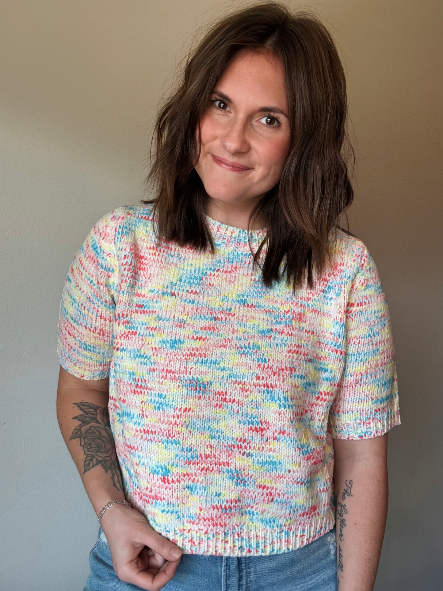Pastel Confetti Sweater