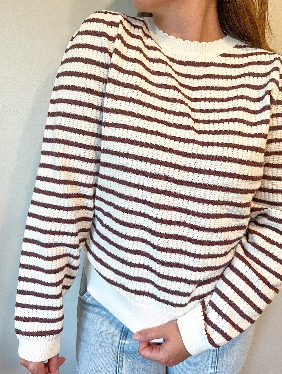 Brown Striped Sweater