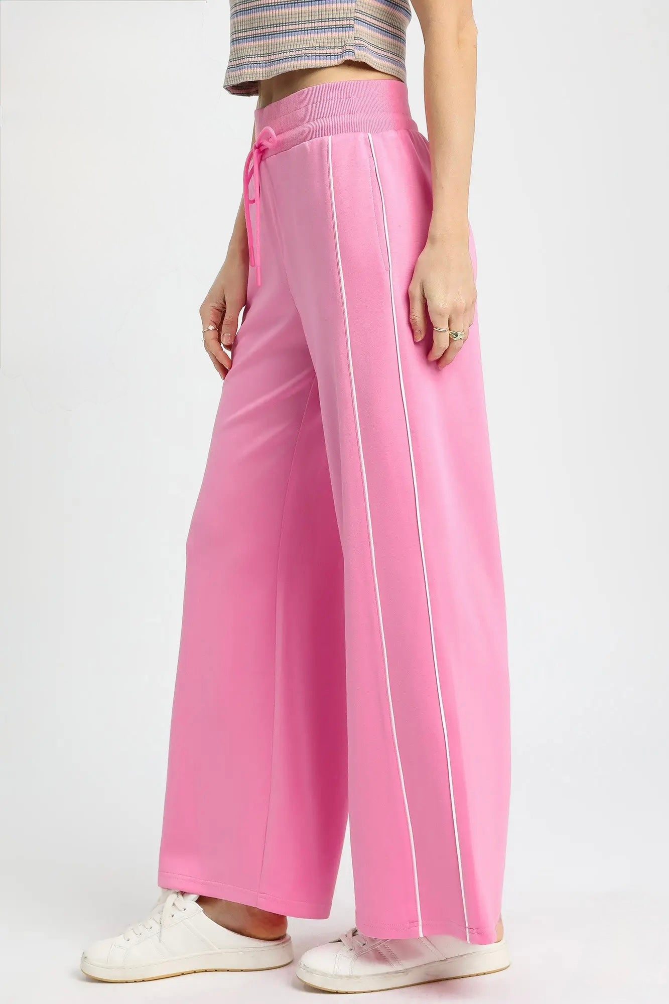 Pink Wide Leg Lounge Pants