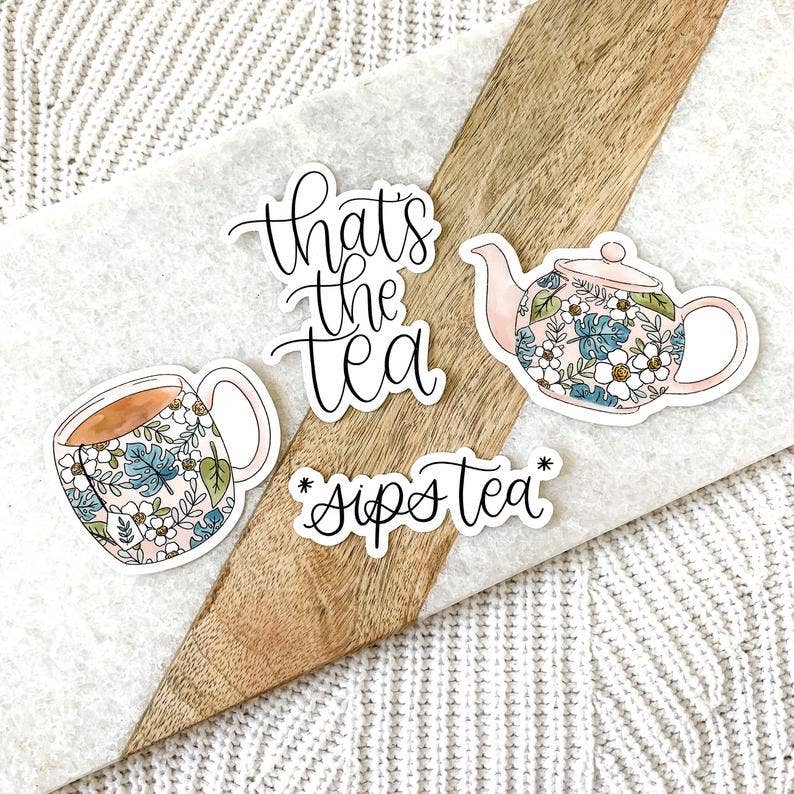 Tropical Pink Teacup Sticker