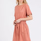 Light Rust Basic Romper Dress