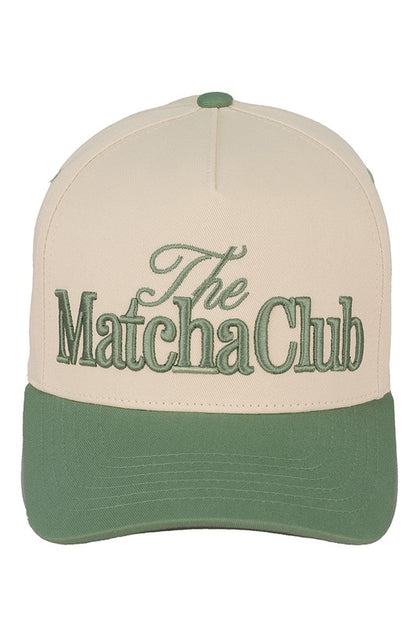 Sage Matcha Club Embroidered Hat