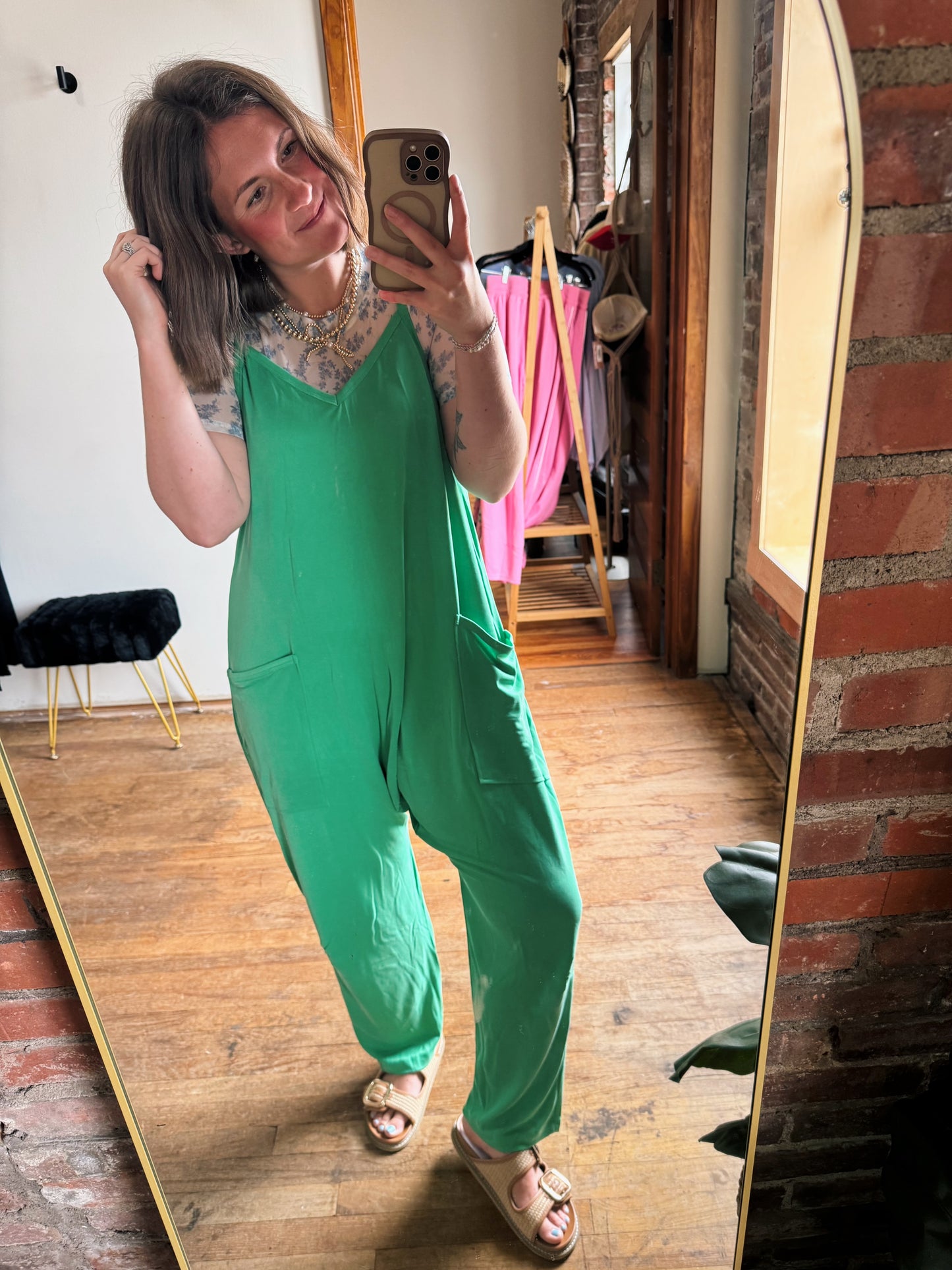 Green Pocket Jumspuit