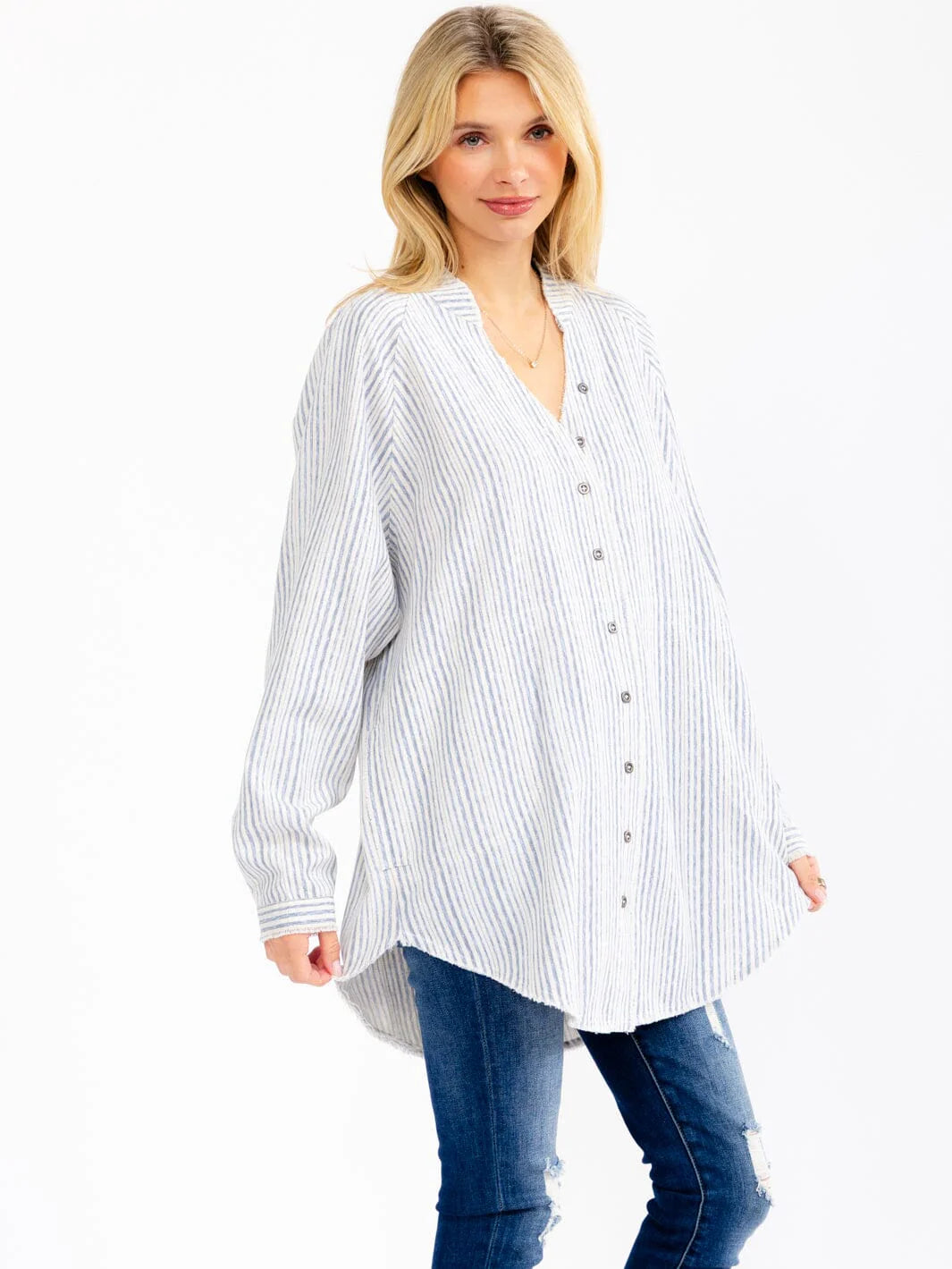 Denim Oversized Button Up