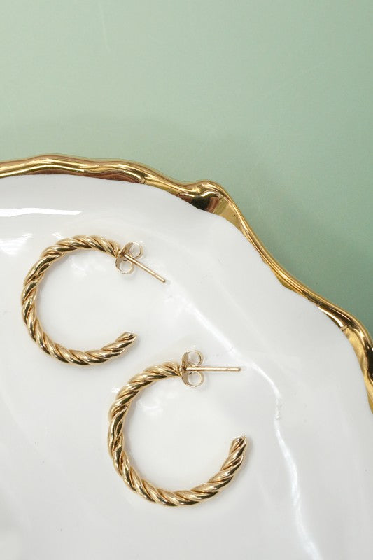 Gold Rope Hoops