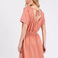 Light Rust Basic Romper Dress