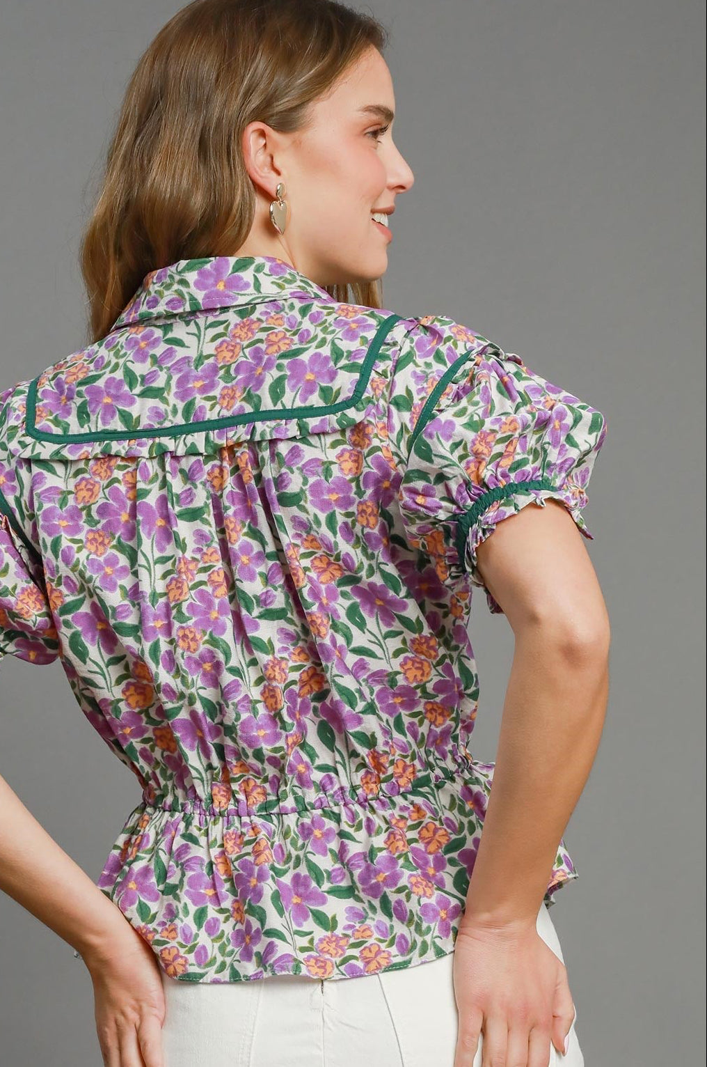 Garden Floral Print Top