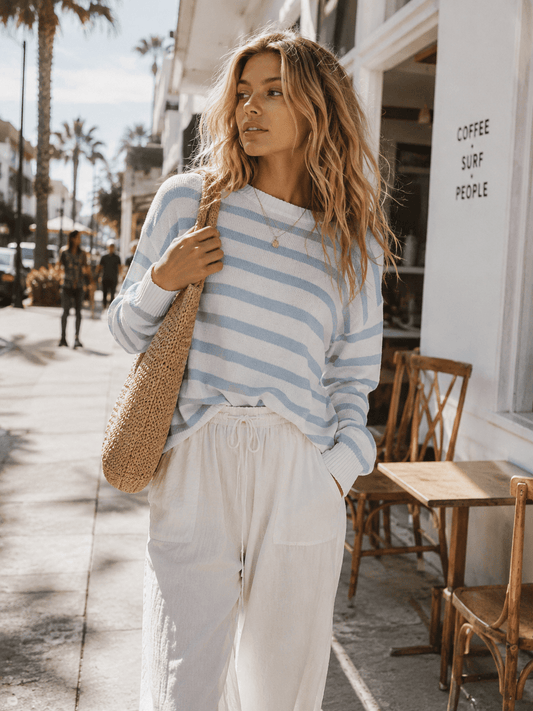 Blue Striped Sweater