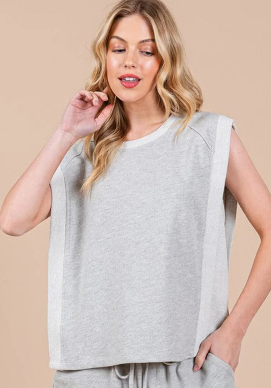 Sleeveless Basic Tee (TWO COLORS!)