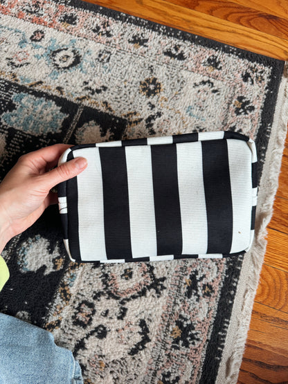 Black Striped Pouch
