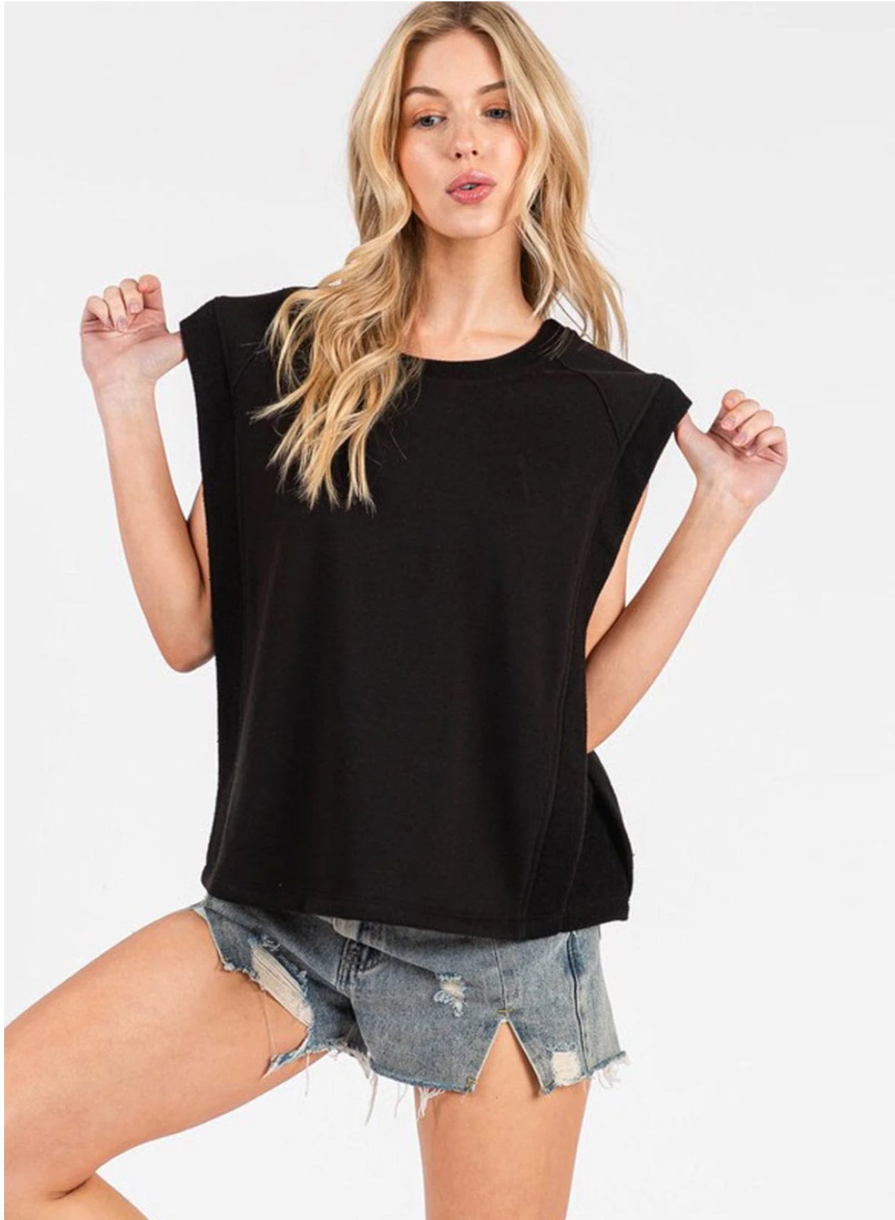 Sleeveless Basic Tee (TWO COLORS!)