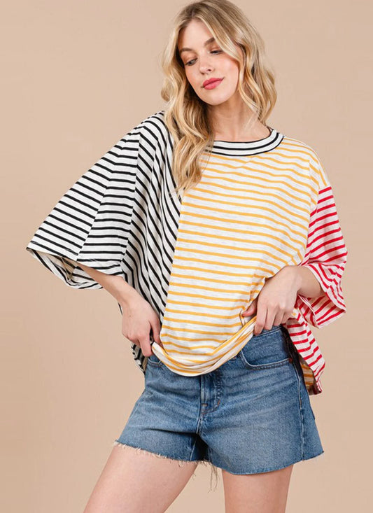 Striped Colorblock Top