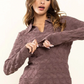 Brown Textured Top