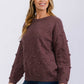 Chocolate Brown Pom Pom Sweater