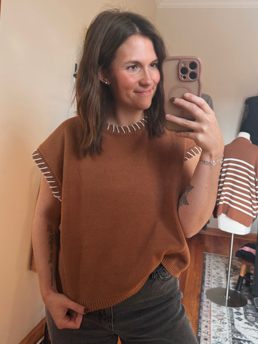 Camel Stitch Detail Sweater