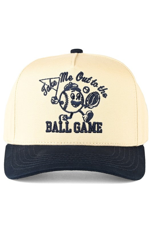 Navy Ball Game Embroidered Hat