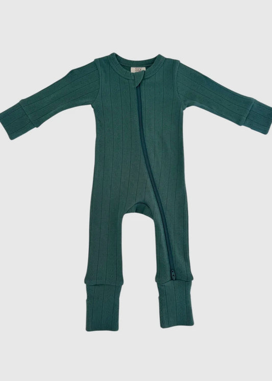 Pine Pointelle Romper