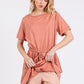 Light Rust Basic Romper Dress