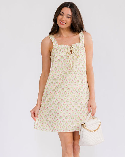 Cream Floral Dress