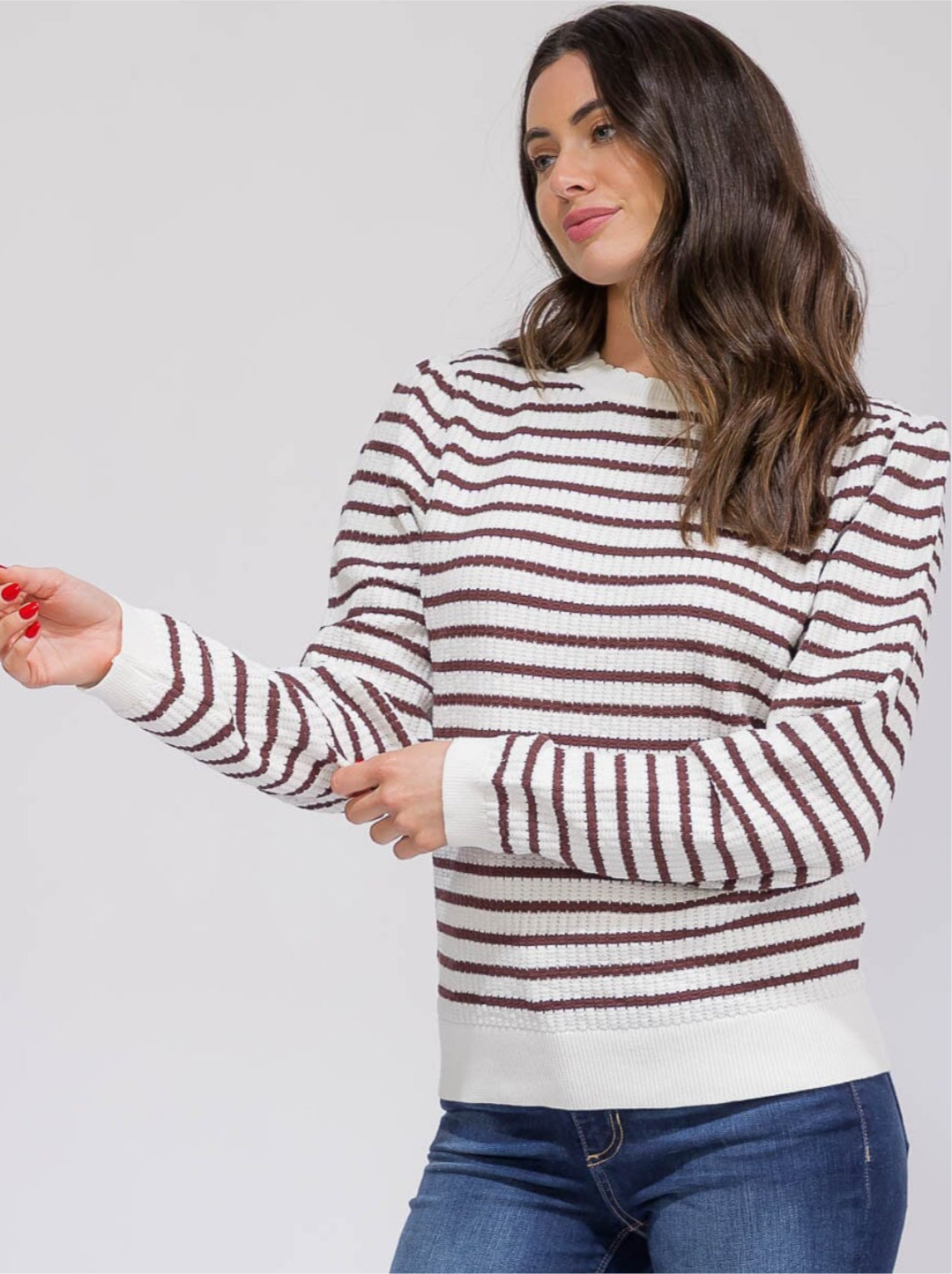 Brown Striped Sweater