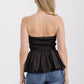 Black Smocked Sleeveless Top
