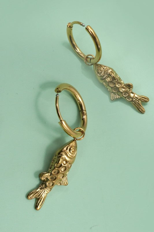 Gold Fish Earrings