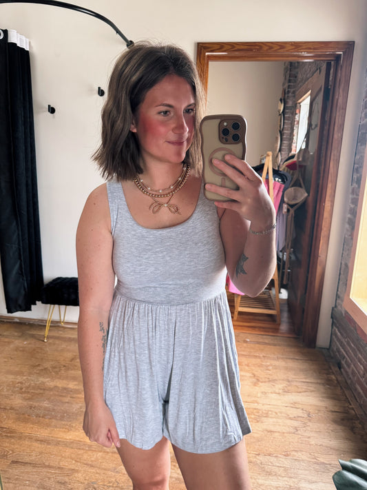 Double Layered Tank Romper (2 Colors)