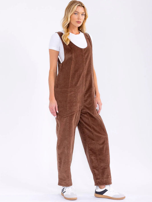 Brown Corduroy Overalls