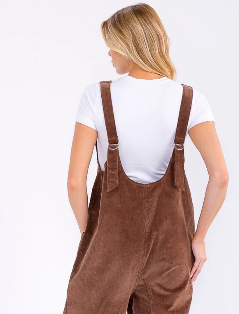 Brown Corduroy Overalls