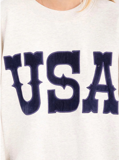 Oatmeal USA Crewneck