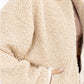 Taupe Hooded Sherpa Jacket