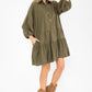 Olive Corduroy Dress