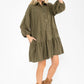 Olive Corduroy Dress