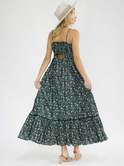 Black Ditsy Floral Dress- 1 S