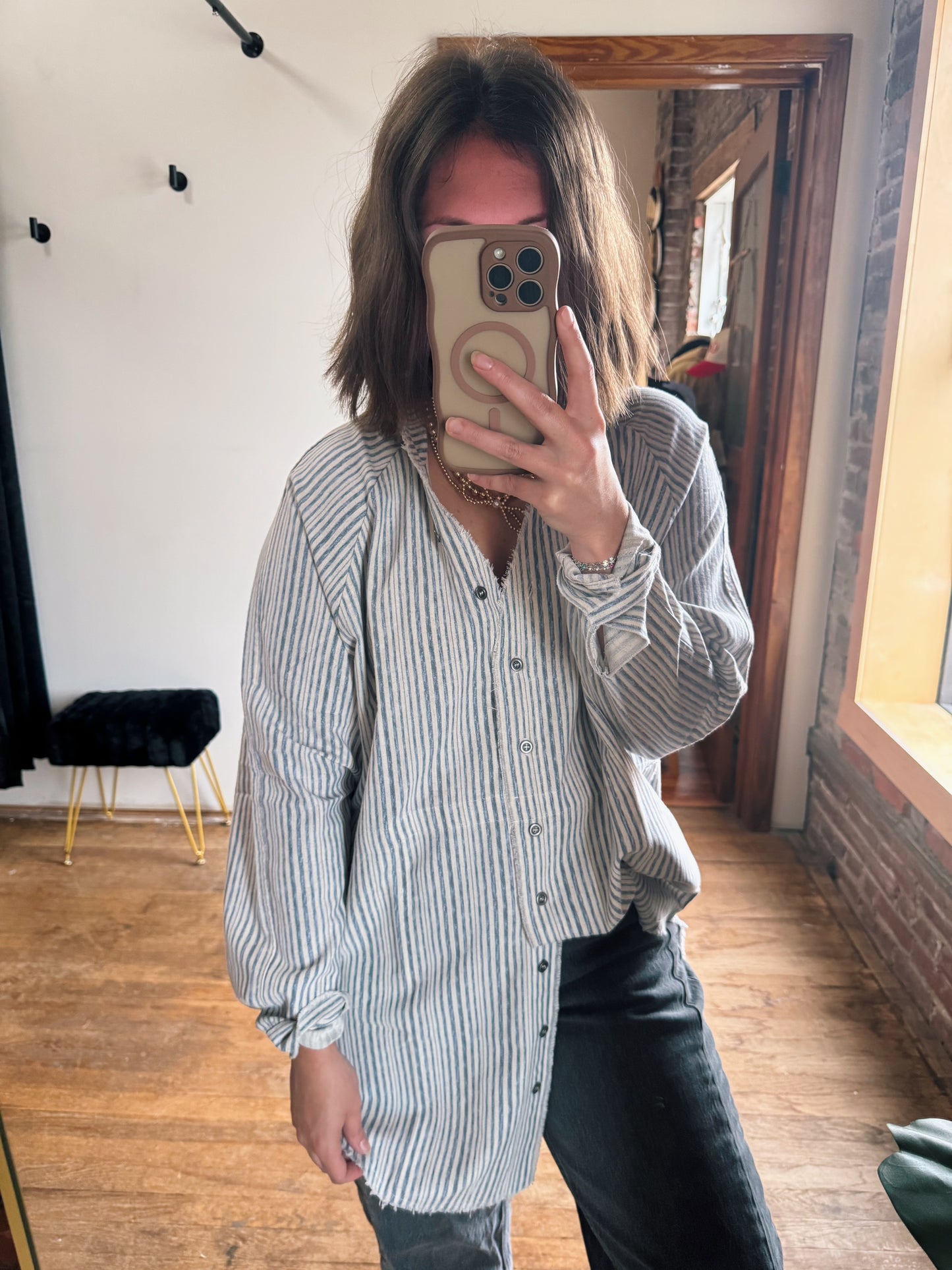 Denim Oversized Button Up