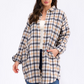 Black Plaid Long Shacket