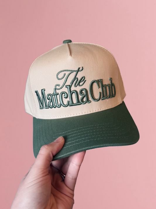 Sage Matcha Club Embroidered Hat