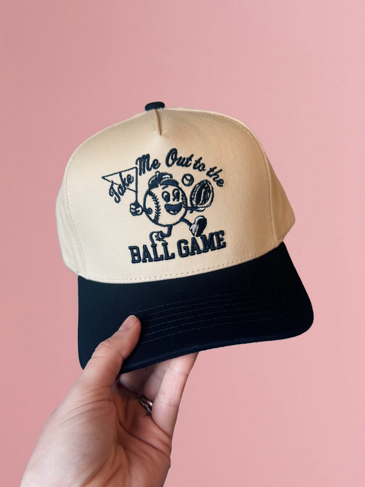 Navy Ball Game Embroidered Hat