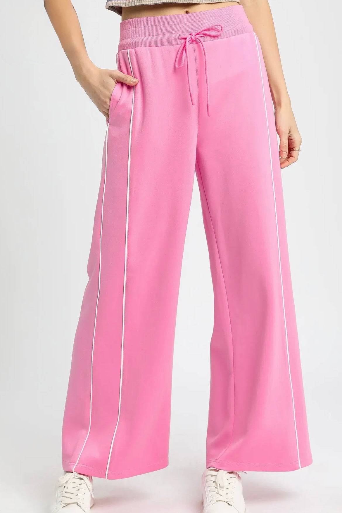 Pink Wide Leg Lounge Pants