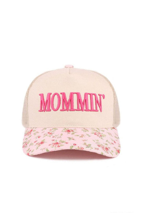 Floral Mama Embroidered Trucker Hat