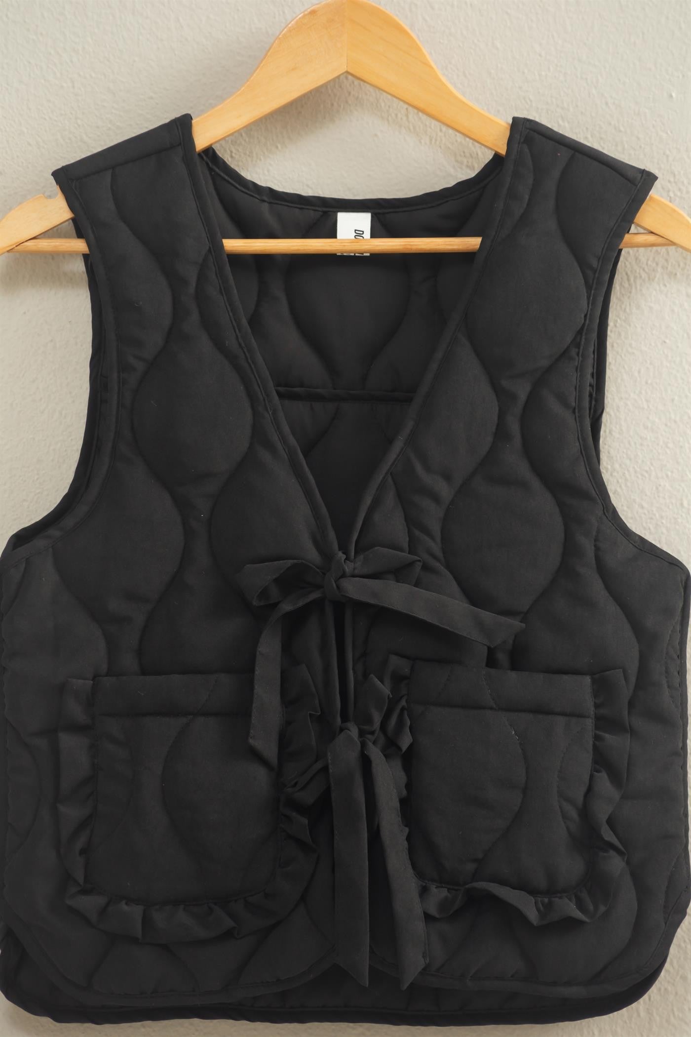 Black Quilted Vest